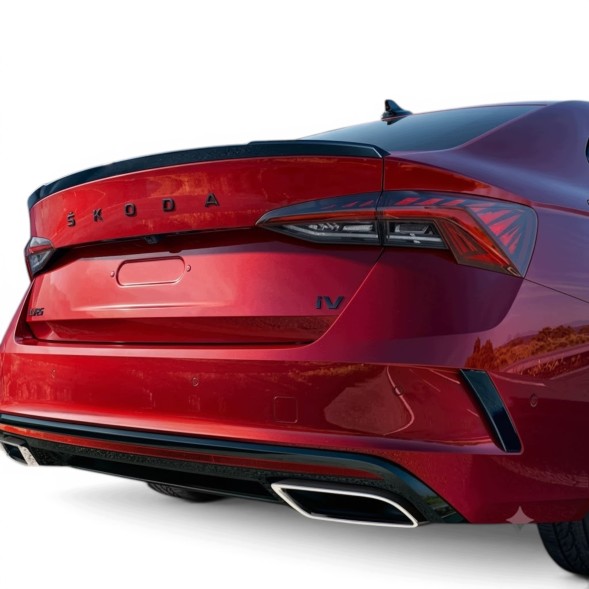 Китай Spoiler Lotka Skoda Octavia 4 Спойлер Skoda Octavia 4 2019-2024 у стилі RS, чорний глянець, накладка, крило