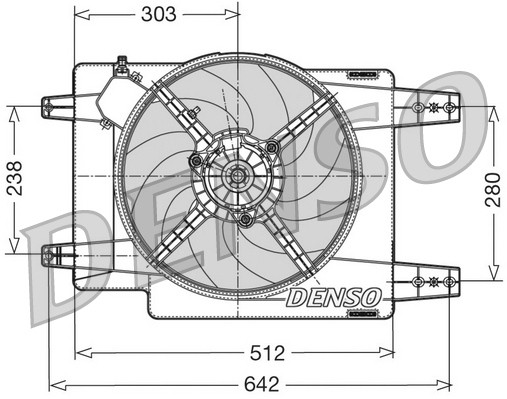 V-maxzone Part VIC-342259 Вентилятор охолодження двигуна для ALFA ROMEO 156, 166; LANCIA KAPPA 1.6-3.0