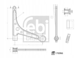 Febi bilstein 176966 Поперечний маятник 176966 febi bilstein vw