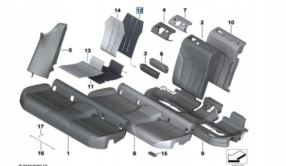 BMW OE 7403457 Підігрів килимка, підігрів сидінь, спинки BMW G32 GT