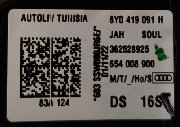 Audi OE 8Y0419091H Audi A3 8Y Б/у кермо Audi A3 8Y S-Line 8Y0419091H