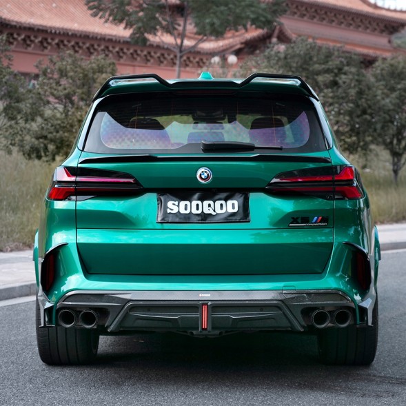 Китай T-444A Дифузор задній BMW X5M F95 LCI – Стиль SQ, Вуглецеве волокно Dry Carbon SOOQOO