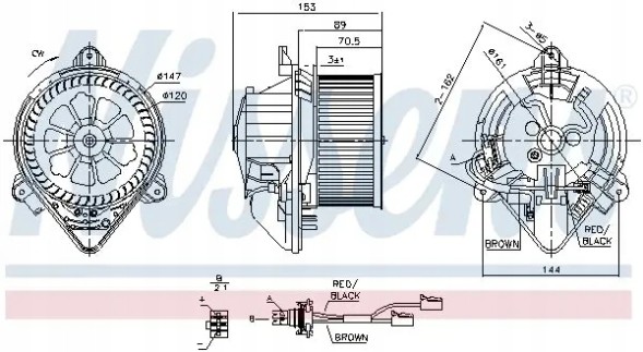 Nissens 87053 Повітродувний вентилятор припливу 87053 nissens citroen