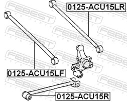 0125 ACU15LR FEBEST ТЯГА ЗАДНЯ ПОПЕРЕЧНА