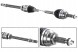 SNR DK55.027 Приводна піввісь передня renault megane iii megane iv 1.6d 04.11- snr