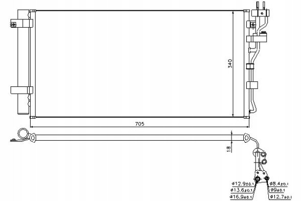 Nissens 940260/NIS Nissens охолоджувач кондиціонера (з осушувачем) kia + помічник водія #28