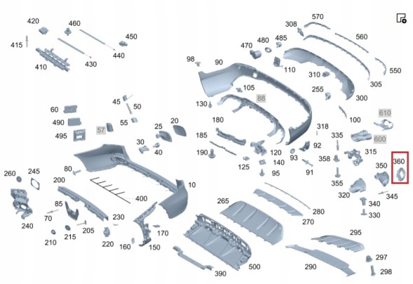 Mercedes-Benz OE A2058852321 Mercedes glc cls a-kl b-kl e-kl c-kl концовка вихлопу хром права