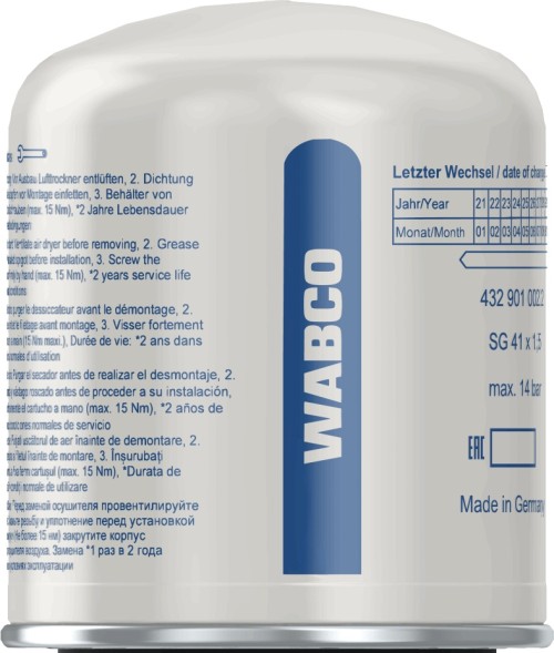 Wabco 4329010022 Картридж осушувача повітря, пневматична система