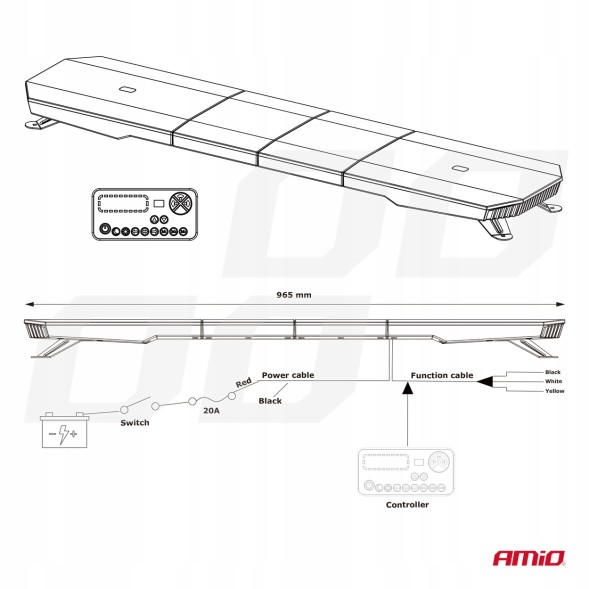AMiO 5903293033449 Світлова led панель 156 led 1168мм amio-03344