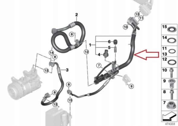 Prolights ACN0098 ШНУР КОНДИЦІОНУВАННЯ ПОВІТРЯ BMW F20 F22 F30 64539337124