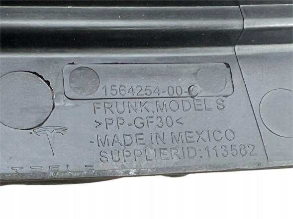 1564254-00-C GRG TESLA OE TESLA S PLAID ВАННА БАГАЖНИКА ПЕРЕДНЯ FRUNK 1564254-00-C ОРИГІНАЛ