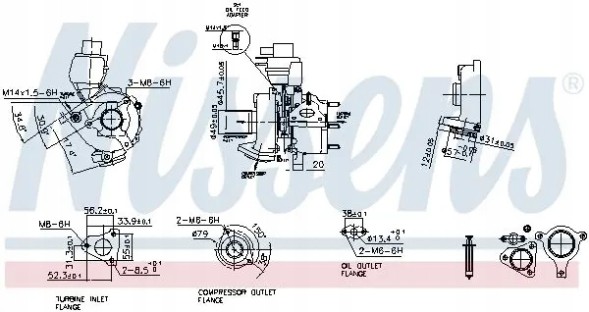Nissens 93146 Турбокомпресор турбіна 93146 nissens audi seat