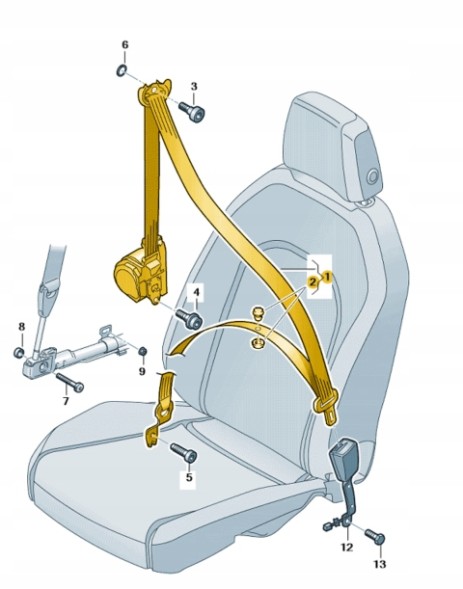 SEAT OE Ремінь безпеки Cupra Formentor OE 5FA857706FRAA