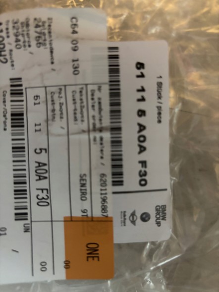 BMW OE 51115A0AF30 BMW X7 G07 LCI X5 G05 LCI Радар Обкладинка 5111 5A0AF30