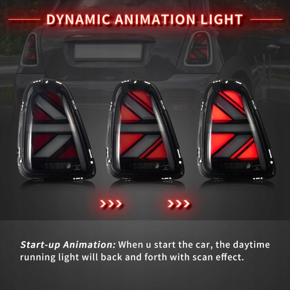 VLAND 5102910E LDMC17 MHM Комплект задніх ліхтарів Vland Full Led Tuning Smoke для Mini Cooper r56 r57 r58 r59 (тюнінг, повністю світлодіодні, димчасті)