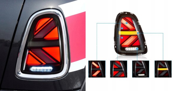 VLAND 5102910E LDMC17 MHM Комплект задніх ліхтарів Vland Full Led Tuning Smoke для Mini Cooper r56 r57 r58 r59 (тюнінг, повністю світлодіодні, димчасті)