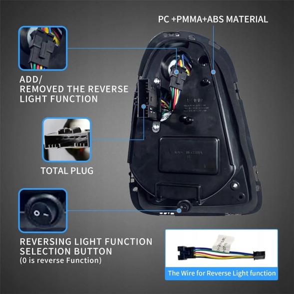 VLAND 5102910E LDMC17 MHM Комплект задніх ліхтарів Vland Full Led Tuning Smoke для Mini Cooper r56 r57 r58 r59 (тюнінг, повністю світлодіодні, димчасті)