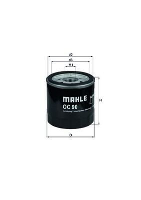 OC90OF MAHLE ORIGINAL Фільтр мастил