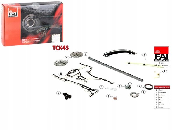 FAI AutoParts FAITCK4S/RS4 КОМПЛЕКТ ЛАНЦЮГА ГРМ FAI 55562234 0389024K KCA