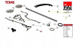 FAI AutoParts FAITCK4S/RS4 КОМПЛЕКТ ЛАНЦЮГА ГРМ FAI 55562234 0389024K KCA
