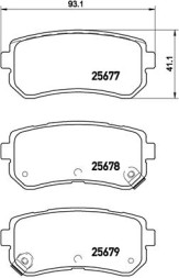 P30068 BREMBO Комплект гальмівних колодок з 4 шт дисків