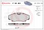 P56061 BREMBO Комплект гальмівних колодок з 4 шт дисків