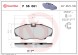 P56061 BREMBO Комплект гальмівних колодок з 4 шт дисків
