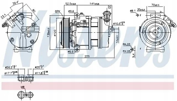 Nissens 89397 Компресор компресора кондиціонера 89397 nissens