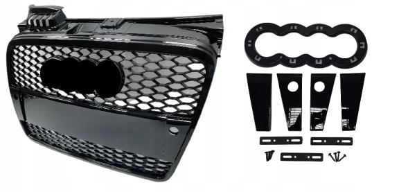 AutoDor D033642 Решітка радіатора AutoDor чорна RS Look для Audi A4 B7 2004-2007