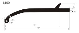 Kalgum POSK100 Розширювач колісної арки Kalgum EPDM 10 см 4x1,6 м 7 мм