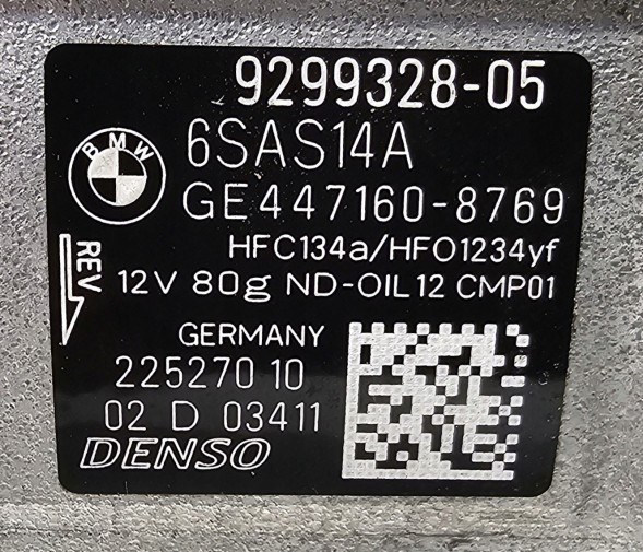 BMW OE 9299328 BMW Новий oe компресор bmw f20 f21 f22 f23 f30 f31 f32 f33 f34 f36 - 9299328