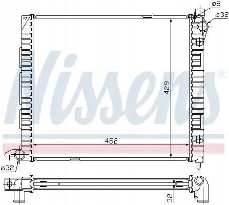 Nissens 64300A Охолоджувач води 64300a nissens land rover