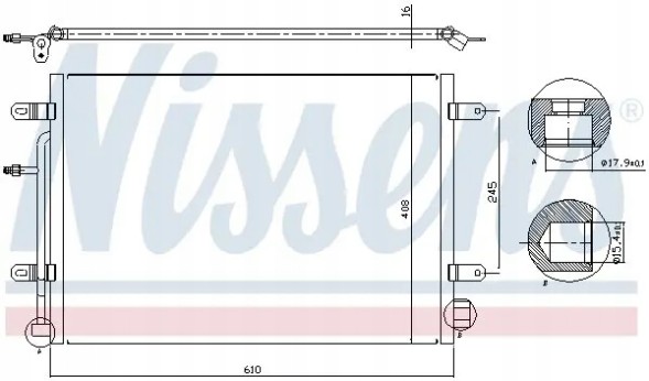 Nissens 94851 Очищувач радіатора кондиціонера 94851 nissens