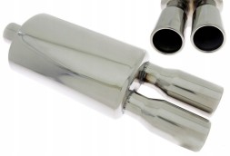 Turboworks TW-TL-012 Глушник end sport 2x77 мм в зборі 2.5'' 63 мм turboworks нержавіюча сталь