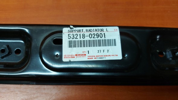 Toyota OE 53218-02901 AURIS II AVENSIS T27 КРОНШТЕЙН ПОСИЛЕННЯ РАДІАТОРА РЕМЕНЯ НИЗ НИЖНІЙ ПЕРЕДНІЙ TOYOTA AVENSIS T27 08-