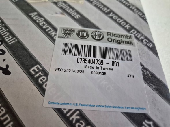 Fiat OE Внутрішня ручка для розсувних дверей 735404739 Fiat Doblo 1.9 JTD