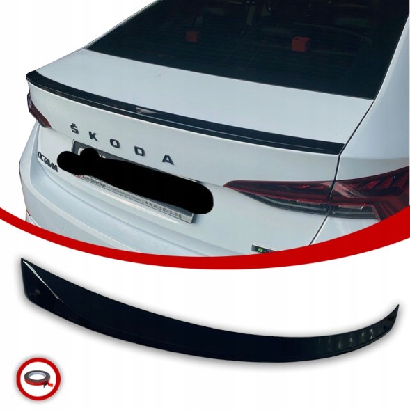 Китай SKODA OCTAVIA 4 LOTKA SPOILER DOKŁADKA TYLNA CZARNY POŁYSK Задній спойлер чорний глянець Skoda Octavia 4