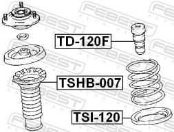 TSI 120 FEBEST Проставка пружини