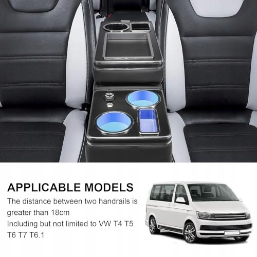 AD BRAKE B0D5M87DNH Центральна консоль VW T4 T5 T6 T7 екошкіра LED USB шкіряна сталева