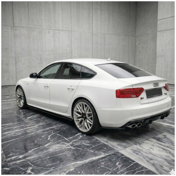 Китай Dokładki boczne AUDI A5 8T S-LINE 2007-2017 SPORTBACK 4 DOOR Накладки на пороги AUDI A5 8T S LINE SPORTBACK Чорний глянець Бокові пороги