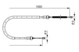 1987477955 BOSCH Трос гальма
