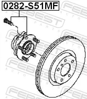 Febest 0282-S51MF Півось переднього колеса 0282-s51mf febest
