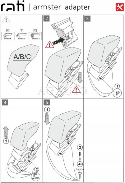 Rati 63.V05152A Підлокітник виділений Ford B-MAX, 2015-2017, без ролети к. ш., Armster 3