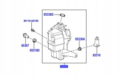 Toyota заводська комплектація A85315-06230 85315-06230 Бак рідини омивачів лобового скла кемрі америка