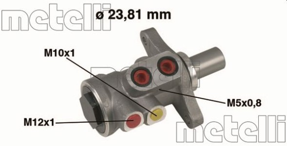 05 0448 METELLI Циліндр гідравлічний гальмівний
