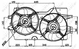 NRF 47031 Вентилятор охолодження з рамою 47031 nrf chrysler