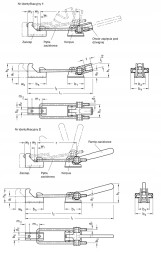 Китай Застібка кутова GN 854-1500-1-T2S - з функцією натискання