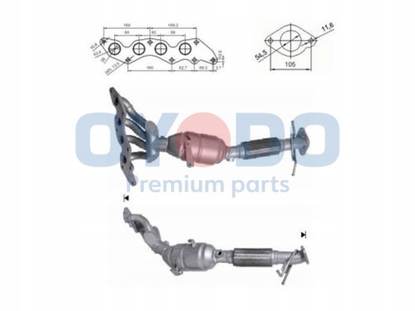 Oyodo 10N0068-OYO Oyodo 10n0068-oyo каталізатор каталізатор ford oyodo