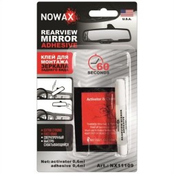 NX11109 NOWAX Клей для монтажу дзеркала заднього виду REARVIEW MIRROR ADHESIVE 0 4мл 0 6мл