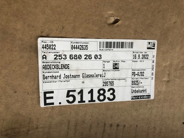 Mercedes-Benz OE A2536802603 ПАНЕЛЬ КОНСОЛЬ DEKOR LED MERCEDES GLC W253